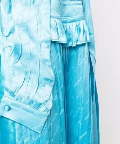 ( Positively Conscious ) Balenciaga Robe Sans Manches à Effet Froissé Femme -Vente magasin Balenciaga 17183542 34881729 600