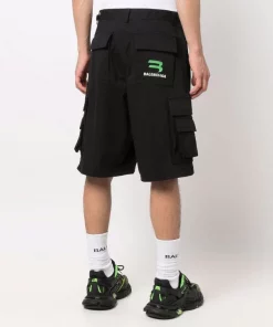 ( Positively Conscious ) Balenciaga 1000 BLACK Short Gamer à Poches Cargo Homme -Vente magasin Balenciaga 17201942 35005706 600