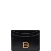 ( Nouvelle Collection ) Balenciaga Porte-cartes Hourlgass à Plaque Logo 1000 BLACK -Vente magasin Balenciaga 17211897 35382272 600