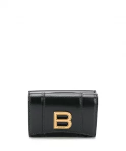 ( Positively Conscious ) Balenciaga 1000 BLACK Mini Portefeuille Hourglass Femme