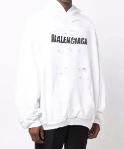 ( Nouvelle Collection ) Balenciaga Hoodie à Logo 9040 WHITE/BLACK 11 ( Nouvelle Collection ) Balenciaga Hoodie à Logo 9040 WHITE/BLACK -Vente magasin Balenciaga 17299219 36373554 600