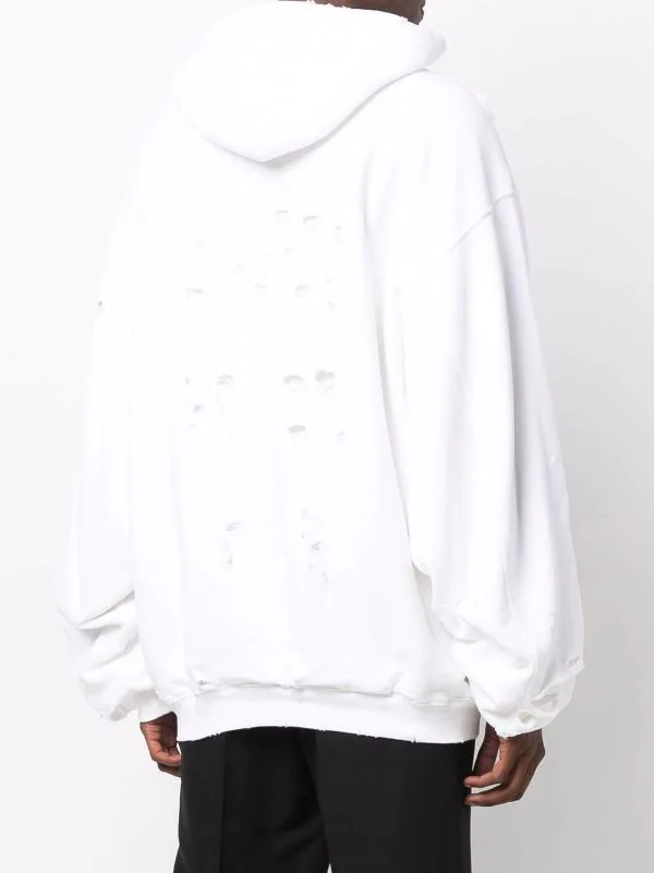 ( Nouvelle Collection ) Balenciaga Hoodie à Logo 9040 WHITE/BLACK 7 ( Nouvelle Collection ) Balenciaga Hoodie à Logo 9040 WHITE/BLACK – Image 5