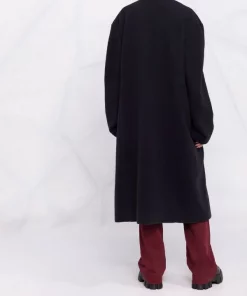 ( Positively Conscious ) Balenciaga Manteau En Laine Vierge à Coupe Ample 4100 DARK NAVY -Vente magasin Balenciaga 17334510 36694891 600