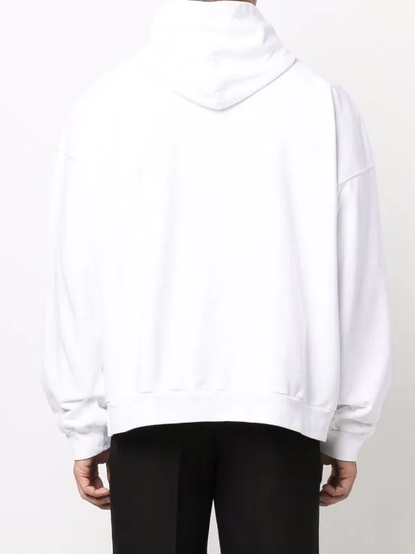 ( Positively Conscious ) Balenciaga 9040 WHITE/BLACK Hoodie Paris à Logo Brodé Homme 7 ( Positively Conscious ) Balenciaga 9040 WHITE/BLACK Hoodie Paris à Logo Brodé Homme – Image 5