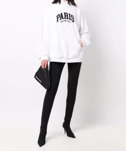 ( Positively Conscious ) Balenciaga 9040 WHITE/BLACK Hoodie Paris à Logo Brodé Homme 10 ( Positively Conscious ) Balenciaga 9040 WHITE/BLACK Hoodie Paris à Logo Brodé Homme -Vente magasin Balenciaga 17334545 37569788 600