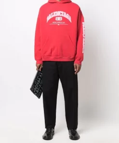 ( Positively Conscious ) Balenciaga Hoodie à Logo Imprimé 6441 CARDI RED/ORNGE/WHTE -Vente magasin Balenciaga 17334548 37084689 600