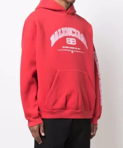 ( Positively Conscious ) Balenciaga Hoodie à Logo Imprimé 6441 CARDI RED/ORNGE/WHTE -Vente magasin Balenciaga 17334548 37084693 600