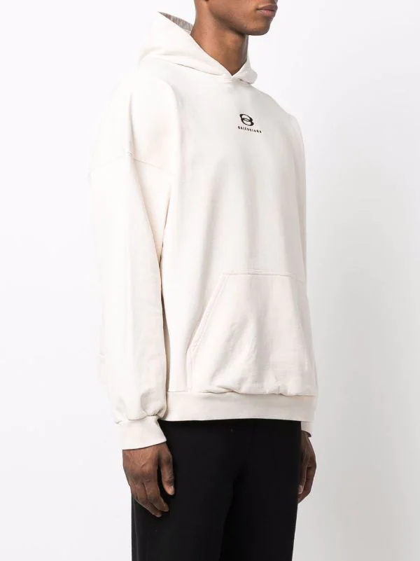 ( Positively Conscious ) Balenciaga Hoodie Ample à Logo Imprimé Homme 6 ( Positively Conscious ) Balenciaga Hoodie Ample à Logo Imprimé Homme – Image 4