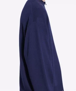 ( Positively Conscious ) Balenciaga Pull à Bords Francs 4011 BLUE -Vente magasin Balenciaga 17334561 36060236 600