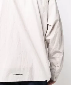 ( Positively Conscious ) Balenciaga 2967 -CEMENT GREY Chemise En Coton à Coupe Ample Homme 13 ( Positively Conscious ) Balenciaga 2967 -CEMENT GREY Chemise En Coton à Coupe Ample Homme -Vente magasin Balenciaga 17334575 36690635 600