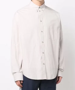 ( Positively Conscious ) Balenciaga 2967 -CEMENT GREY Chemise En Coton à Coupe Ample Homme 11 ( Positively Conscious ) Balenciaga 2967 -CEMENT GREY Chemise En Coton à Coupe Ample Homme -Vente magasin Balenciaga 17334575 36691399 600