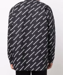 ( Positively Conscious ) Balenciaga Chemise Year Of The Tiger Typo 1070 BLACK/WHITE -Vente magasin Balenciaga 17334580 38141583 600