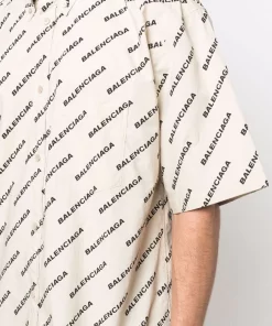 ( Positively Conscious ) Balenciaga Chemise à Logo Imprimé Homme -Vente magasin Balenciaga 17334583 37706971 600