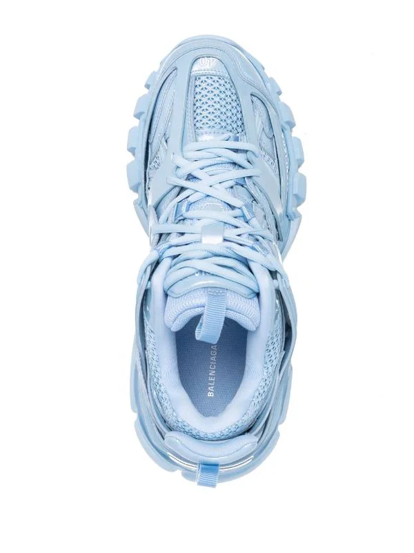 ( Positively Conscious ) Balenciaga Baskets Track à Effet De Brillance 4200 LIGHT BLUE METALLIC 6 ( Positively Conscious ) Balenciaga Baskets Track à Effet De Brillance 4200 LIGHT BLUE METALLIC – Image 4