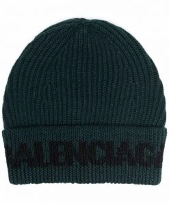 ( Positively Conscious ) Balenciaga Bonnet à Logo En Intarsia Homme