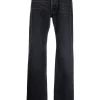 ( Positively Conscious ) Balenciaga 1055 WASHED BLACK Jean Droit à Taille Basse Homme