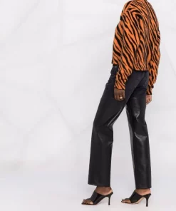 ( Positively Conscious ) Balenciaga 7568 ORANGE/BLACK Pull Year Of The Tiger Crop Femme -Vente magasin Balenciaga 17334625 37649540 600