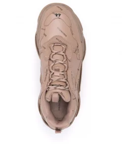 ( Positively Conscious ) Balenciaga 9911 DARK BEIGE Baskets Triple S à Lacets Homme -Vente magasin Balenciaga 17334636 36896455 600