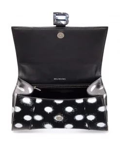 ( Positively Conscious ) Balenciaga 1097 BLACK WHITE Petit Sac à Main Hourlgass Femme -Vente magasin Balenciaga 17334724 36211543 600