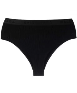 ( Positively Conscious ) Balenciaga 1000 -Black Culotte à Logo Imprimé Femme