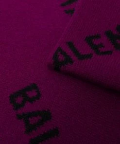 ( Positively Conscious ) Balenciaga écharpe En Maille à Motif Monogrammé Femme -Vente magasin Balenciaga 17334737 36506209 600