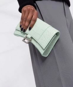 ( Positively Conscious ) Balenciaga Portefeuille Hourglass à Bride En Chaîne Femme -Vente magasin Balenciaga 17334752 37158246 600