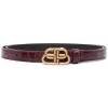 ( Positively Conscious ) Balenciaga Ceinture à Boucle Logo 6526 -DARK RED