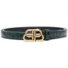 ( Positively Conscious ) Balenciaga Ceinture à Boucle Logo 3011 FOREST GREEN