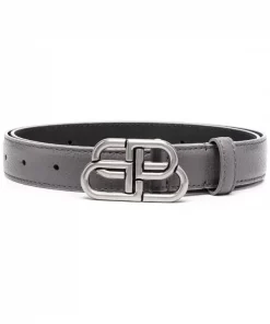 ( Positively Conscious ) Balenciaga Ceinture En Cuir à Boucle Logo Femme