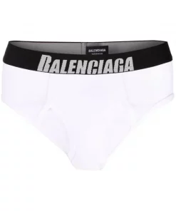 ( Positively Conscious ) Balenciaga 9000 WHITE Boxer à Taille à Logo Homme
