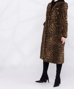 ( Positively Conscious ) Balenciaga 9364 BEIGE/BROWN Manteau à Imprimé Léopard Femme -Vente magasin Balenciaga 17335841 36443220 600