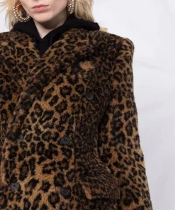 ( Positively Conscious ) Balenciaga 9364 BEIGE/BROWN Manteau à Imprimé Léopard Femme -Vente magasin Balenciaga 17335841 36443229 600