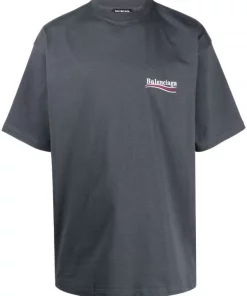 ( Positively Conscious ) Balenciaga T-shirt Political Campaign à Logo Imprimé Homme