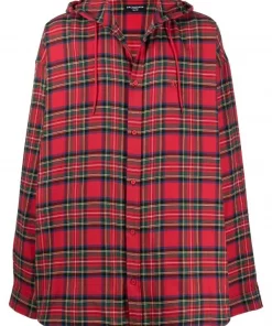 ( Positively Conscious ) Balenciaga 6400 RED Veste à Carreaux Homme