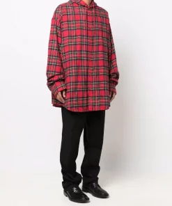 ( Positively Conscious ) Balenciaga 6400 RED Veste à Carreaux Homme -Vente magasin Balenciaga 17335869 37203937 600