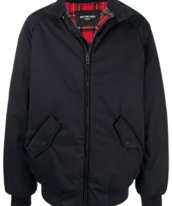 ( Positively Conscious ) Balenciaga 8065 NAVY Veste Bomber Harrington Homme