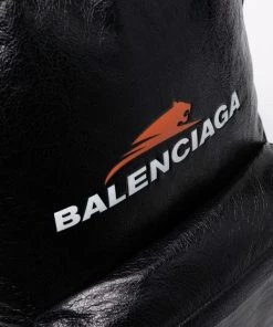( Positively Conscious ) Balenciaga 1077 BLACK/ L CNY Sac à Dos En Cuir à Logo Imprimé Homme -Vente magasin Balenciaga 17335889 36841708 600