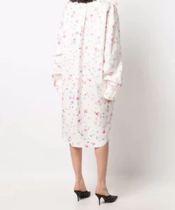 ( Positively Conscious ) Balenciaga Robe-chemise à Motif Cœurs 9601 WHITE/PINK -Vente magasin Balenciaga 17335891 37726387 600