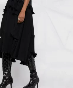 ( Positively Conscious ) Balenciaga 1000 BLACK Robe Volantée à Manches Courtes Femme -Vente magasin Balenciaga 17335904 912ad385 7c3d 4f85 8f20 90573fff4a79 600