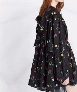 ( Positively Conscious ) Balenciaga Robe Courte à Fleurs 1000 -Black -Vente magasin Balenciaga 17335913 36694960 600