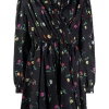 ( Positively Conscious ) Balenciaga Robe Courte à Fleurs 1000 -Black