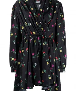 ( Positively Conscious ) Balenciaga Robe Courte à Fleurs 1000 -Black