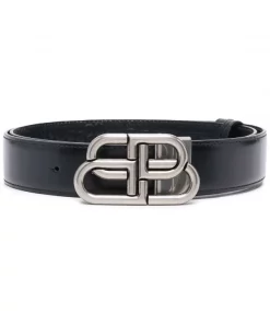 ( Positively Conscious ) Balenciaga Ceinture Réversible à Boucle BB Homme