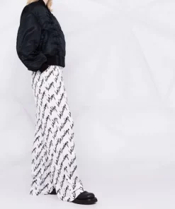 ( Nouvelle Collection ) Balenciaga Pantalon Ample à Imprimé Signature Femme -Vente magasin Balenciaga 17335927 36443233 600