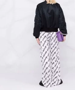 ( Nouvelle Collection ) Balenciaga Pantalon Ample à Imprimé Signature Femme -Vente magasin Balenciaga 17335927 36443241 600