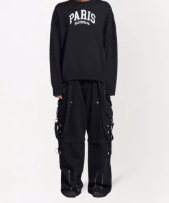 ( Positively Conscious ) Balenciaga Pull à Logo Imprimé 1000 BLACK -Vente magasin Balenciaga 17335942 36063739 600
