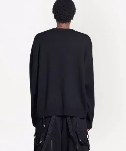 ( Positively Conscious ) Balenciaga Pull à Logo Imprimé 1000 BLACK -Vente magasin Balenciaga 17335942 36063743 600