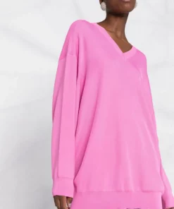 ( Positively Conscious ) Balenciaga 5630 PINK Pull En Maille Nervurée à Col V Femme -Vente magasin Balenciaga 17335946 6016b707 2696 4d43 8860 17a9cb831c74 600