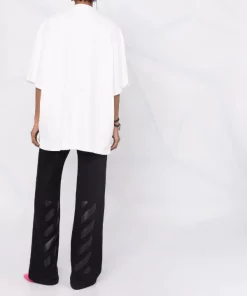 ( Positively Conscious ) Balenciaga T-shirt No Comment Oversize 0330 -OFF WHITE/BLACK W -Vente magasin Balenciaga 17335955 37594536 600