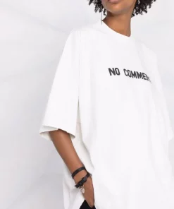 ( Positively Conscious ) Balenciaga T-shirt No Comment Oversize 0330 -OFF WHITE/BLACK W -Vente magasin Balenciaga 17335955 37595688 600